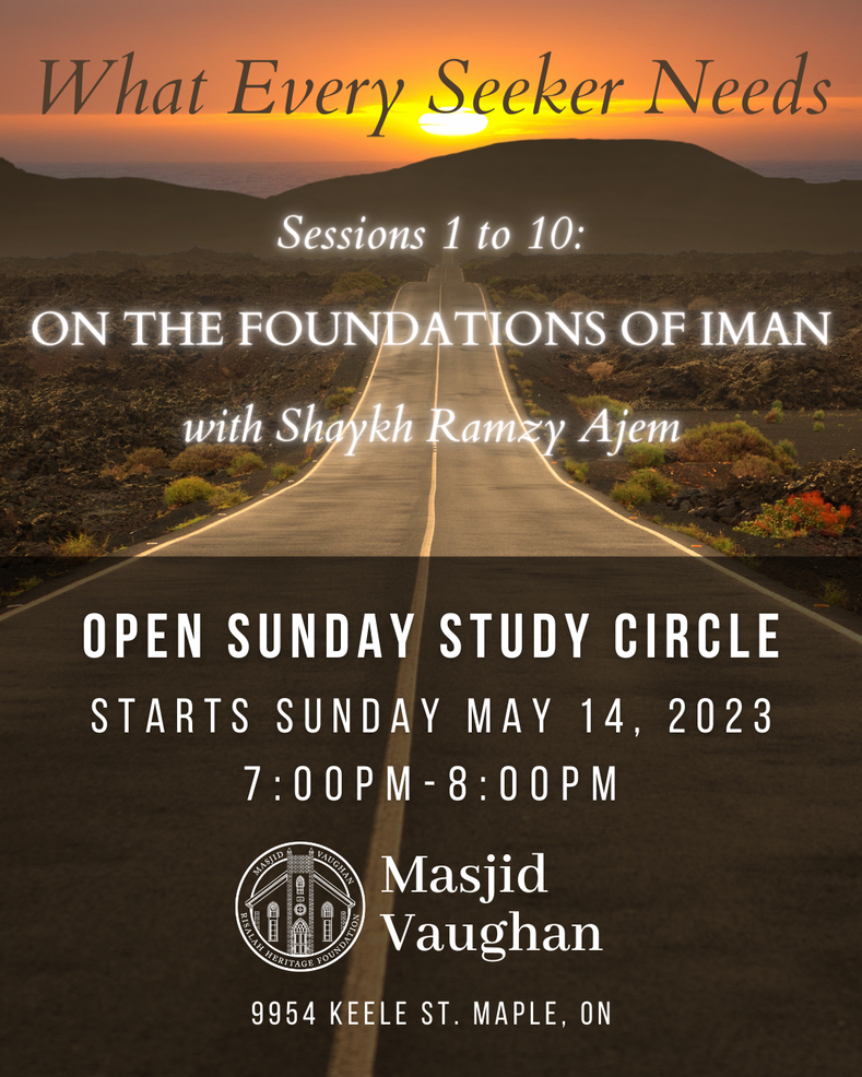 Open Sunday Halqa with Shaykh Ramzy Ajem an educator specializing in theology and pedagogy.